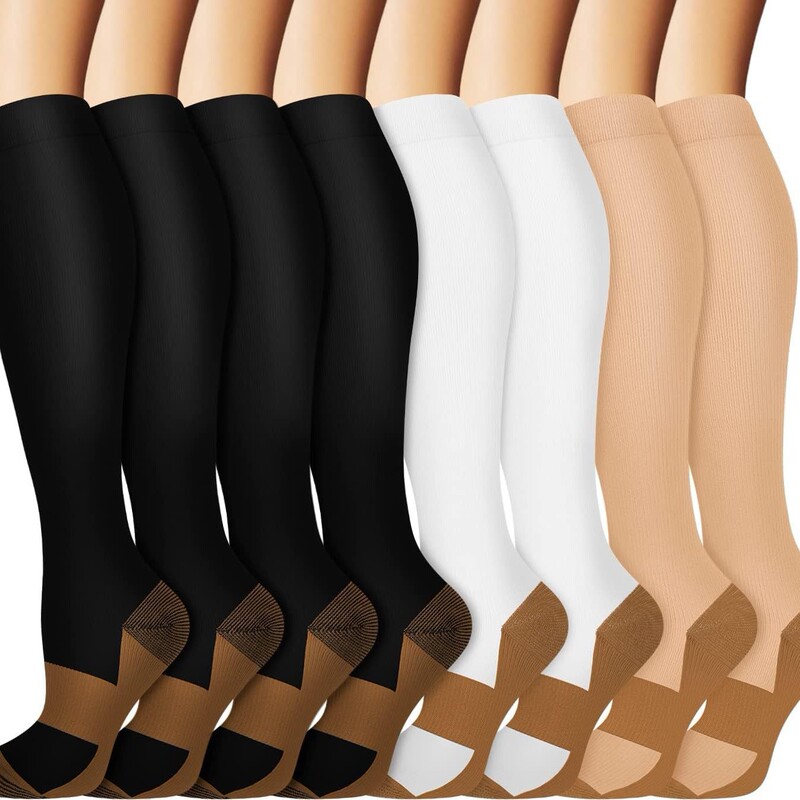 Compressocks Copper Fiber Long Compression Socks Polyester Pressure Compression Amazon Outdoor Sports Socks
