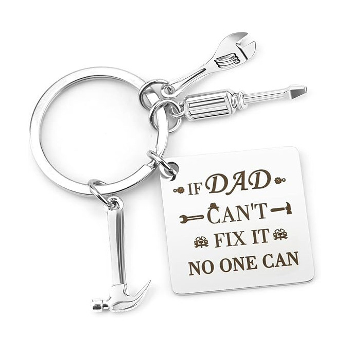 Cross-Border Dad Stainless Steel Keychain Father's Day Gift for Dad Thanksgiving Gift Creative Valentine's Day Gift Cross-Border Dad Stainless Steel Keychain Father's Day Gift for Dad Thanksgiving Gift Creative Valentine's Day Gift