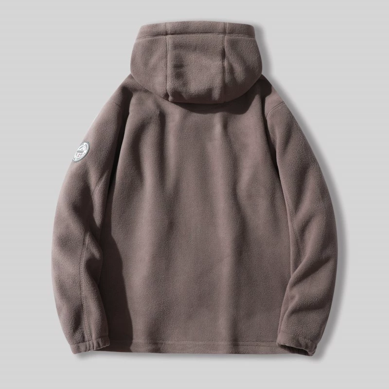 Холодостойкие, теплые и утолщенные двухслойные бархатные зимние мужские бархатные с капюшоном X20