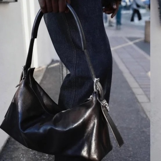 Lemair*e 新しい第一層牛革ホーボー脇の下バッグニッチバゲットバゲットショルダーバッグハンドヘルドレディースバッグ|undefined
