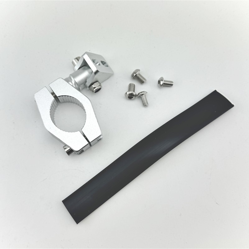 Motocicleta proyector soporte abrazadera solo agujero aleación de aluminio parachoques manillar LED faro tubo abrazadera soporte de extensión