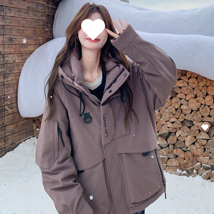 Trendy Men's Style White Duck down Jacket for Women 2025 New Light Mature Style Hooded Winter Coat