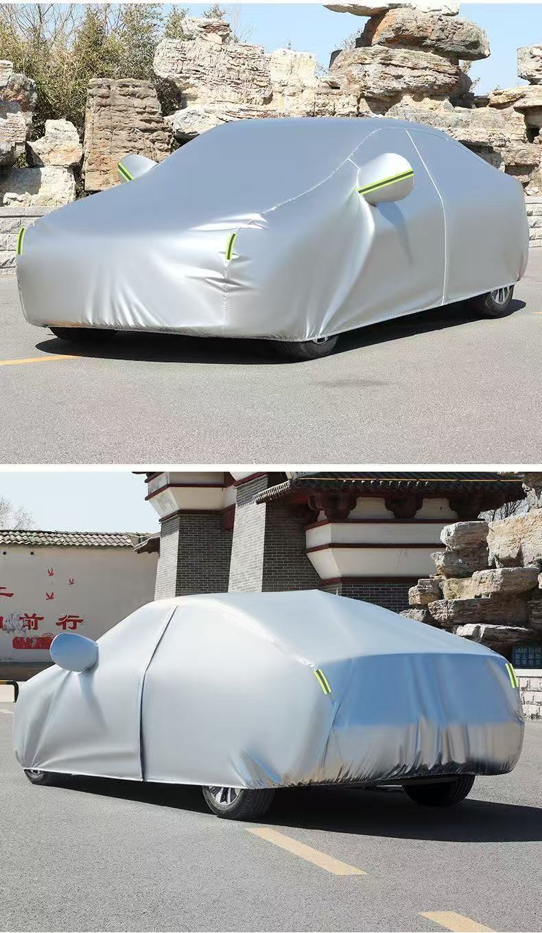 Car cover, cross-border shipping, sun protection, heat insulation, waterproof, opaque, light-blocking canvas car cover, full cover