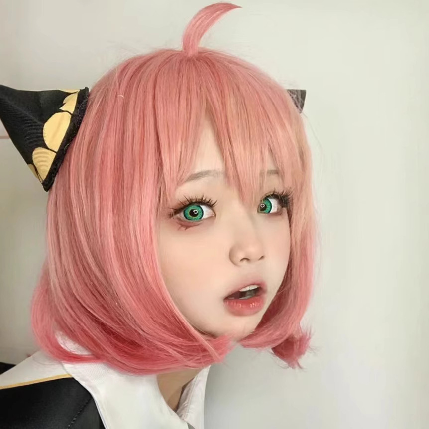 AliExpress SPY play House SPY × FAMILIA Ana Fujie Rosa cabeza de Bobo cos peluca