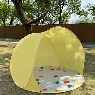 Cross-border Summer New Ins Wind Speed Open Beach Tent Outdoor Portable Foldable Sun Protection Picnic Tent Quick Throw (Avtomobil dam çadırları) - beach-flower-13m-volume-50502cm-1-3-people