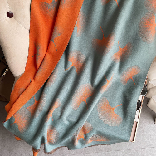 Imitation cashmere thickened and lengthened scarf for women autumn and winter  air-conditioned shawl short beard tassel decorative warm scarf wholesale