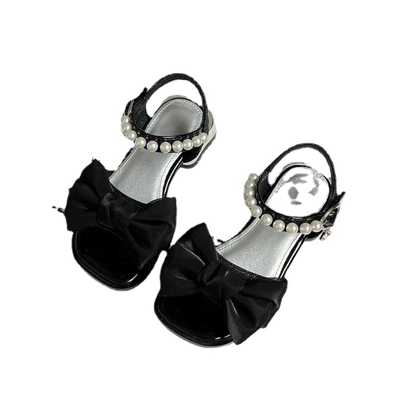 Kinder Sandalen 2023 Sommer Neue Mittlere und Große Mädchen Weiche Sohle Kleine High Heel Bogen Mädchen Prinzessin Schuhe_voghion.com