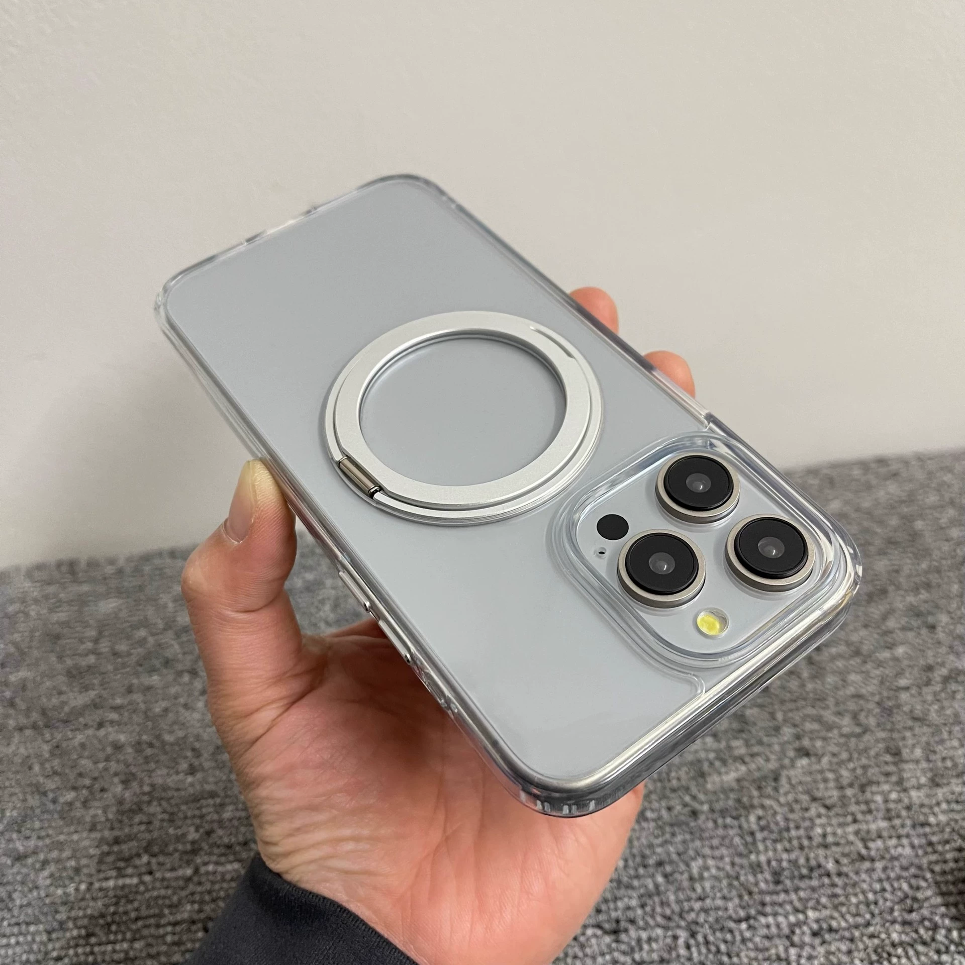 Apple, вращающаяся трубка, прозрачный совместимый чехол для телефона, iPhone 15 Pro, подушка безопасности, защитный чехол, защита от падения