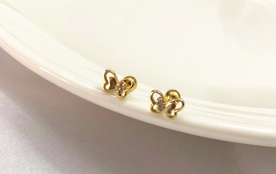 5g Weight Zircon Inlay Material Ear Studs Classification 1 Pair Quantity Daily Occasion 925 Sterling Silver Material Butterfly Pattern Women's Gender Plating, Inlay Design Simple Style Style 1 Pair 925 Sterling Silver Zircon Butterfly Ear Studs 13