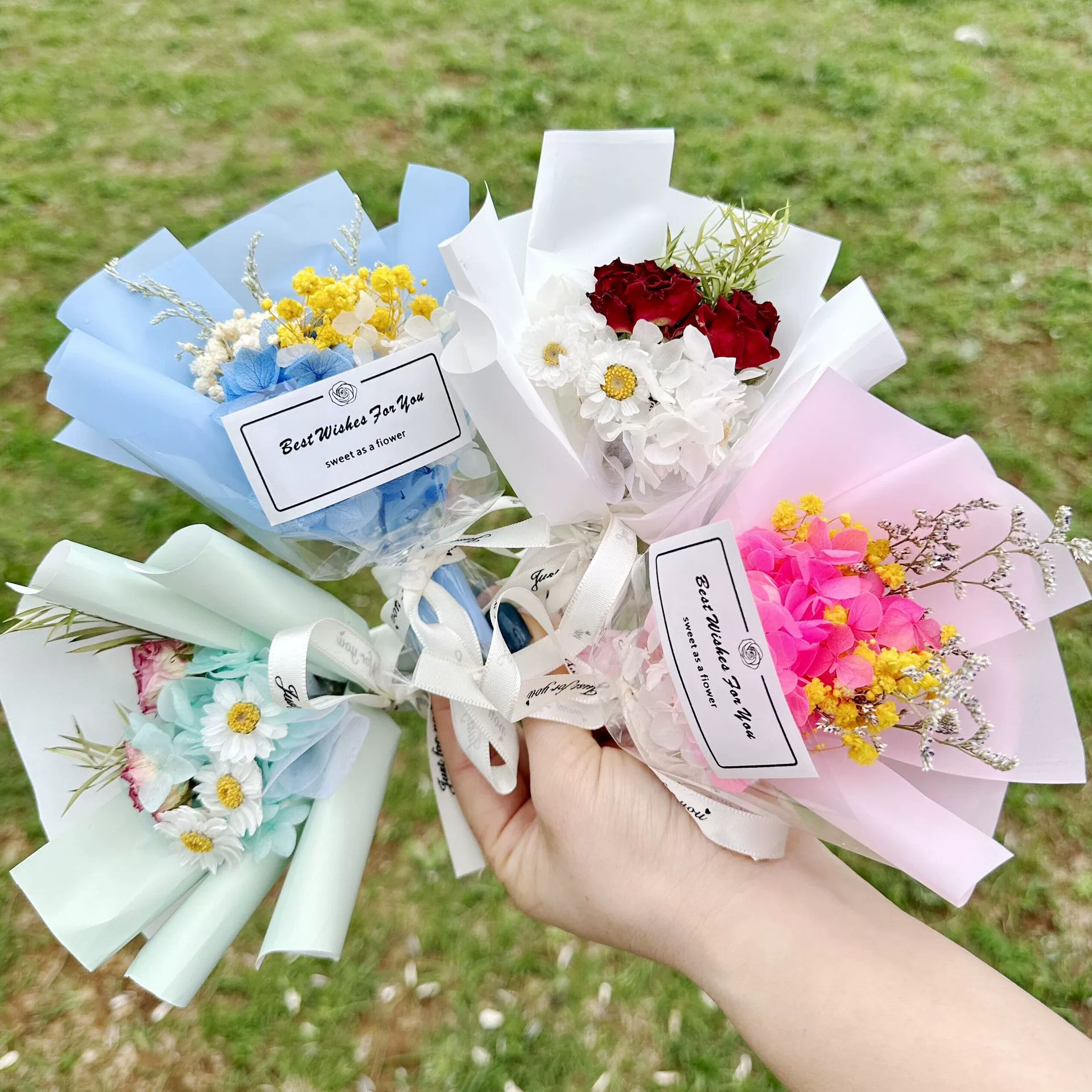 Мини маленький букет машина сушеный цветок Роза вечная Гортензия подарок на день рождения для мужчины подруга подарок на день Святого Валентина учителю