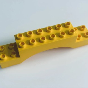 20-hole arc bridge yellow large particle building blocks mechanical gear changeable engineering wonderful pipeline technology parts compatible with Lego