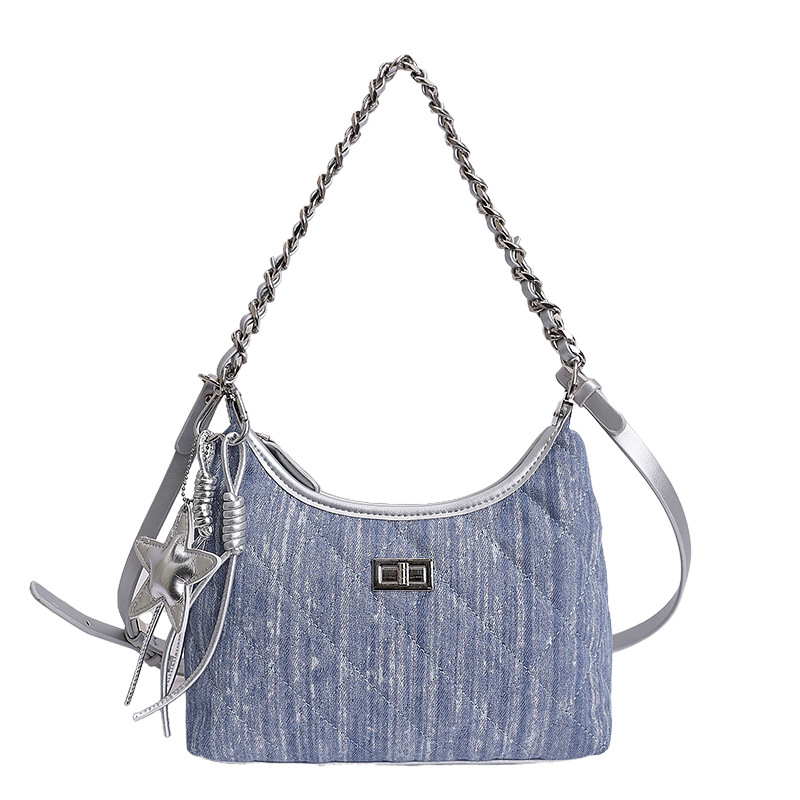 Bolso de cadena de diamante de alta calidad para mujeres 2026 nueva moda pequeña fragancia mochila de hombro de viaje simple bolsa de mano