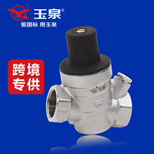 减压阀黄铜加厚镀铬水管单向阀自来水带表可调式减压阀跨境专供