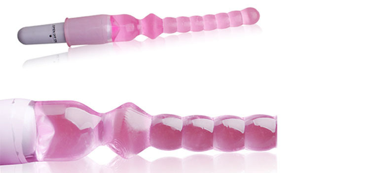 Vibrating Anal Plug with Pull Beads, G-spot Stimulation, Soft Silicone, Unisex Adult Toy — detail image 5