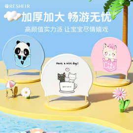 批发儿童泳帽防水护耳高弹舒适硅胶游泳帽小猫印花可爱厂家直销
