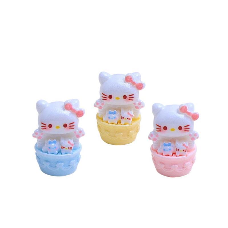 立体かわいい猫ケーキクリエイティブ手作り diy クリーム接着剤樹脂小物アクセサリーホールシューズバックルジュエリー材料|undefined