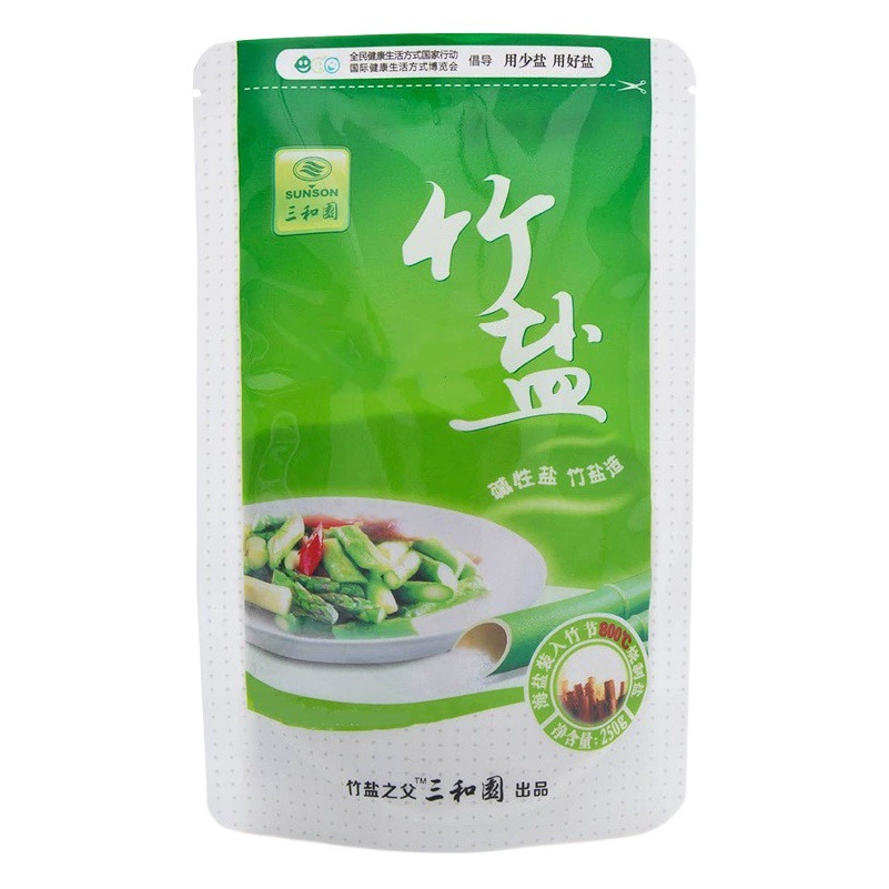 Sanheyuan щелочная йодированная бамбуковая соль, съедобная соль, одножаренная бамбуковая соль, бытовая жареная съедобная йодированная соль, оптовая продажа