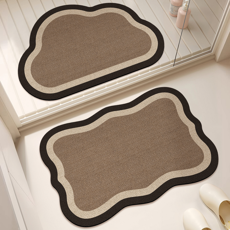 Simple Bathroom Floor Mat, Quick-Drying Diatom Mud Absorbent Foot Mat, Toilet Door Shower Room, Stain-Resistant Anti-Slip Mat, Dropshipping