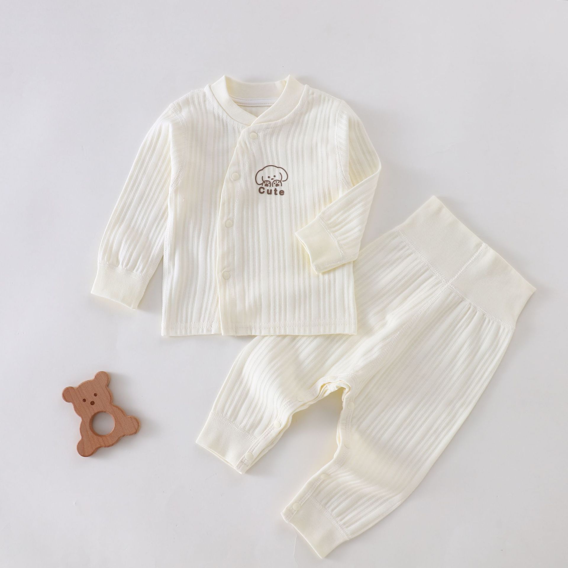 Capa de otoño de niños, pantalones de otoño de cintura alta para niños y niñas, ropa interior caliente para bebés de algodón nuevo