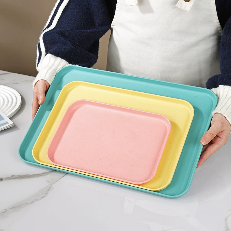 Rectangular Scandinavian plastic fruit tea cup for commercial use for home use for kindergarten, dinner plate