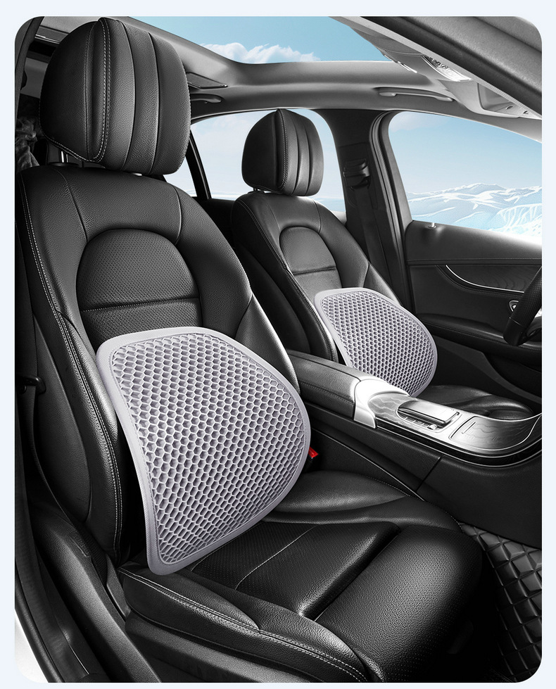 Four Seasons Car Summer Gel Lumbar Support Cushion for Main Seat, Breathable Car Lumbar Pad, Lumbar Support Pillow for Long Sitting