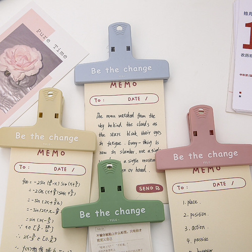 Colorful magnetic series clips, student file bill clips, personalized test paper clips, hand account clips, office long tail clips, 8 styles