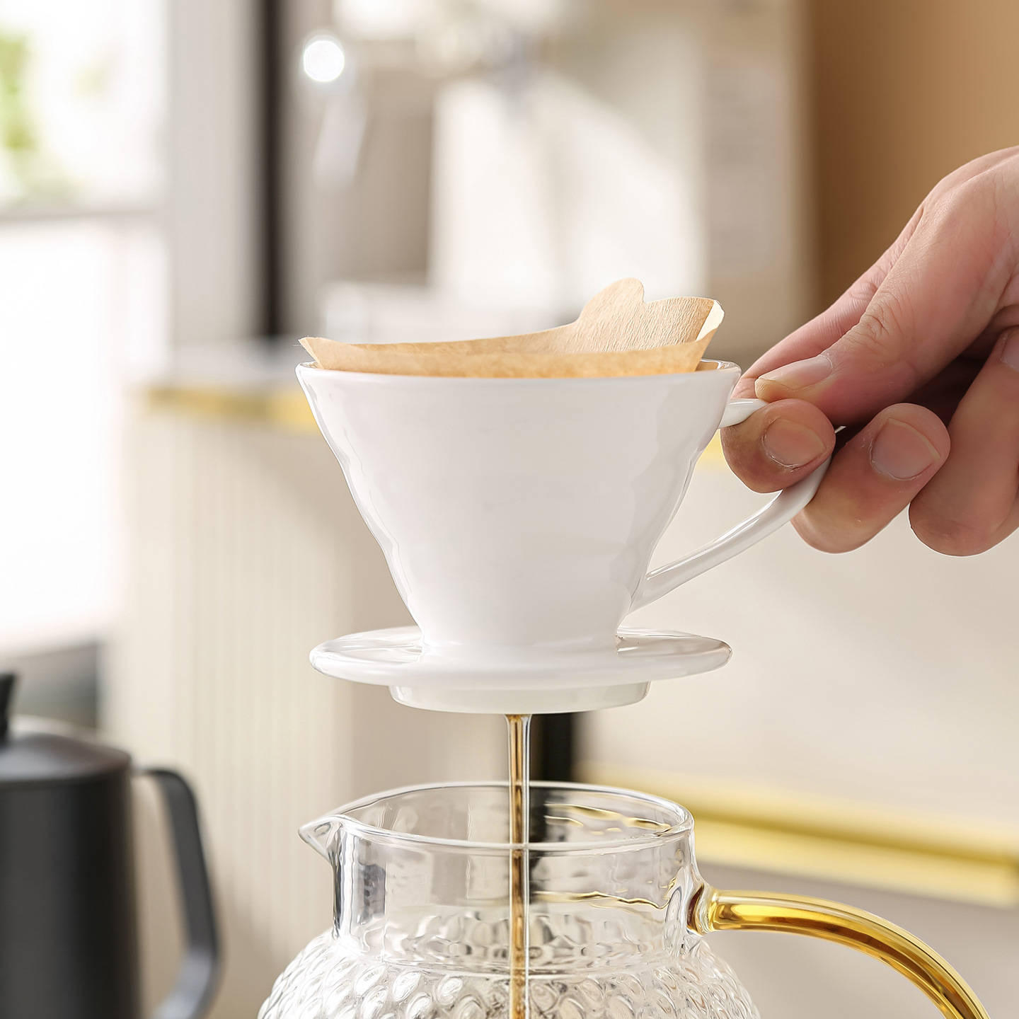 Taza Filtro de Café de Goteo V60 de Porcelana para Hogar image 4