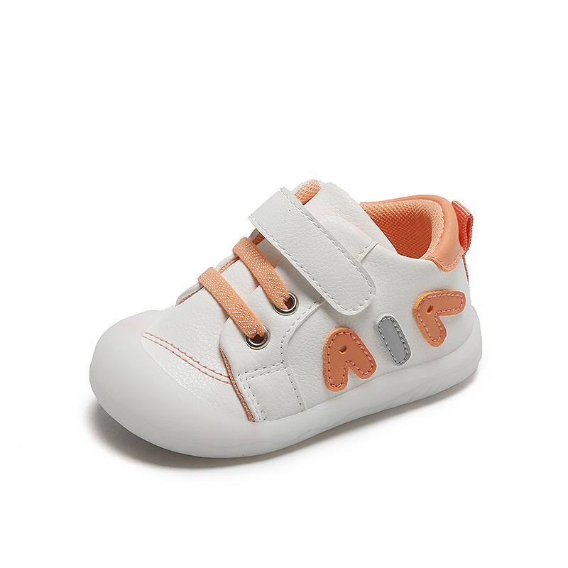 2024 nuevos zapatos de bebé de primavera y otoño zapatos de niño de fondo suave 1-2 años de edad niños y niñas zapatos blancos zapatos de bebé