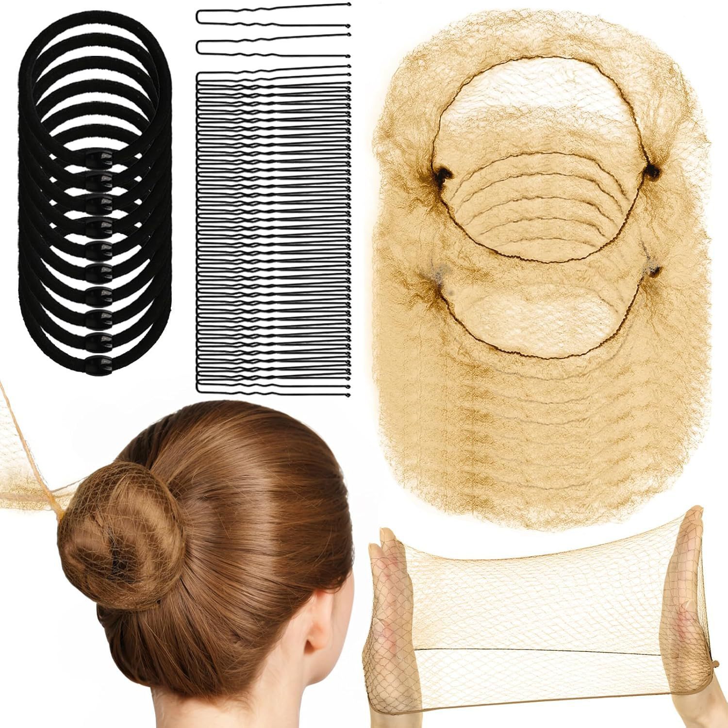Invisible Hair Net Wholesale Black Ultra-Fine Net for Photo Studios and Film Shoots, Suitable for Nurses, Flight Attendants, Children's Dance, High Elasticity Fine Net