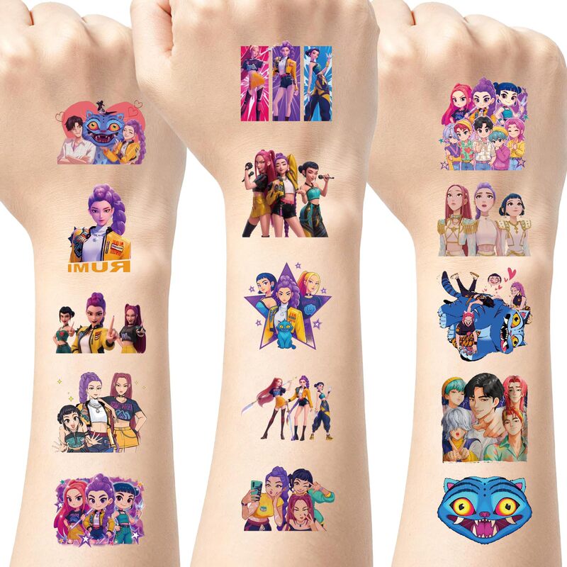 Amazon Cartoon Demon Hunter Girl Group Tattoo Stickers Anime Graffiti Creative Children's Party Music Festival Tattoo Stickers Amazon Cartoon Demon Hunter Girl Group Tattoo Stickers Anime Graffiti Creative Children's Party Music Festival Tattoo Stickers