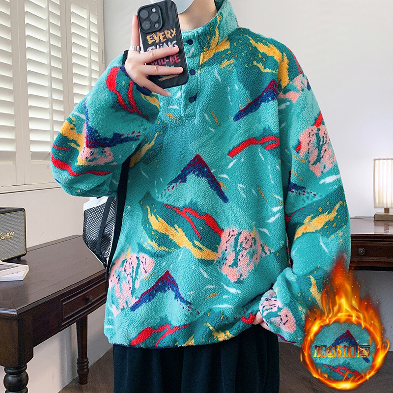 Youth autumn and winter fleece-lined thick sweater 13 boys 12 years old 15 junior high school students 14 big children tide brand clothes Youth autumn and winter fleece-lined thick sweater 13 boys 12 years old 15 junior high school students 14 big children tide brand clothes