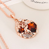 Pendant, metal crystal necklace, accessory, 2023, Korean style, wholesale