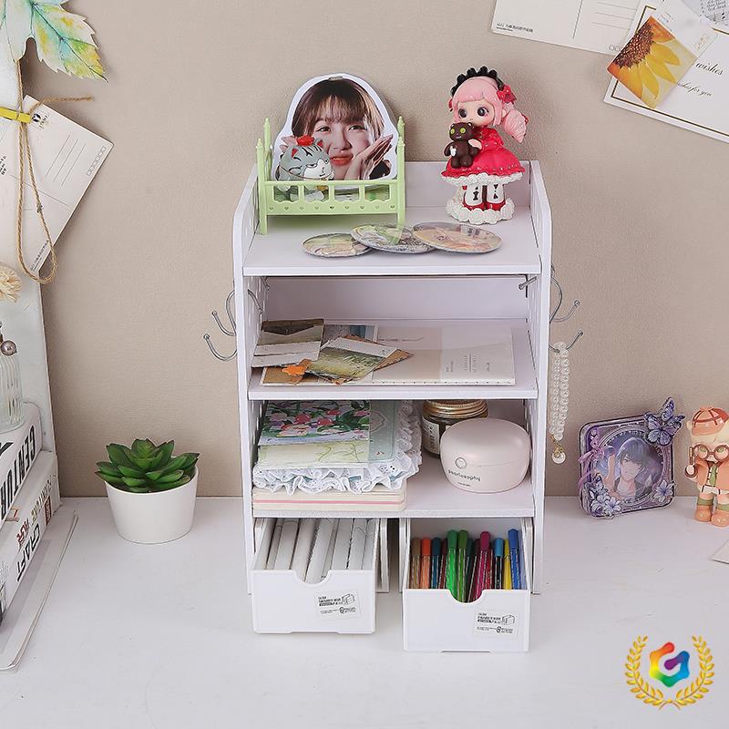 ✅洞洞书洞洞板桌面置物架办公室工位收纳架学生简易书柜宿舍多层