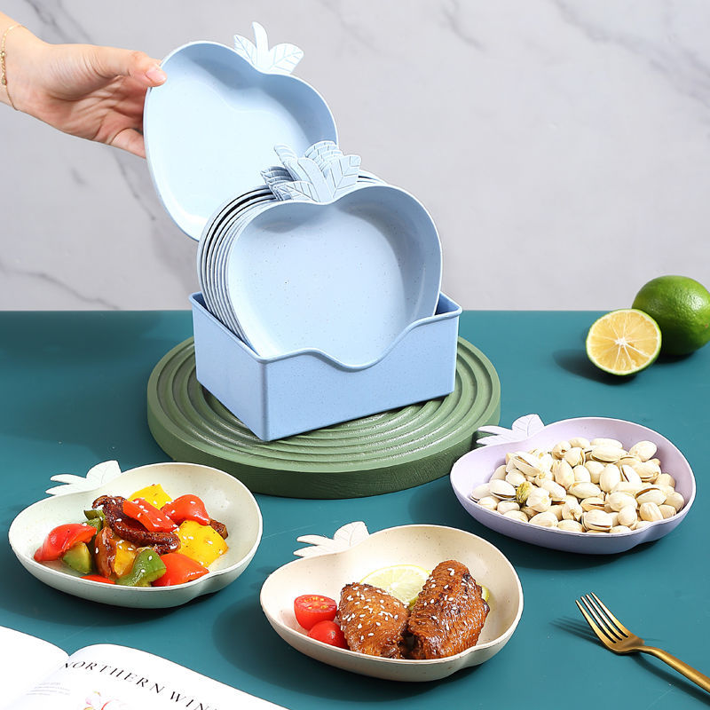 日式餐桌垃圾盘碟吐骨碟家用骨碟骨头碟创意塑料菜碟小碟子带底座