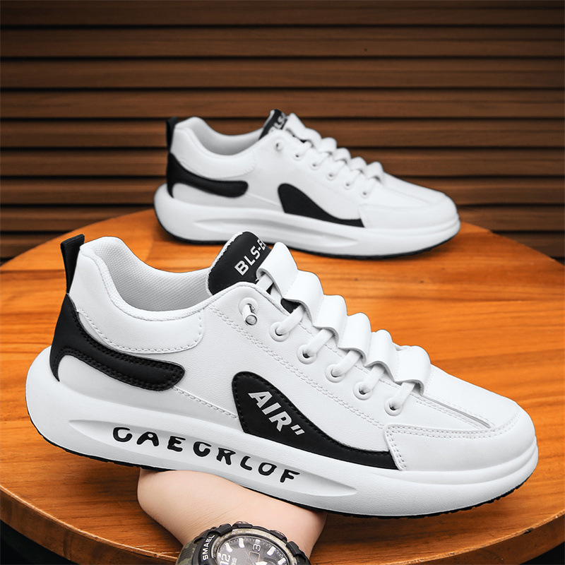 Hombres de primavera nueva slip-on casual color a juego versátil argan zapatilla de deporte de fondo grueso resistente al desgaste antideslizante estudiante zapatos