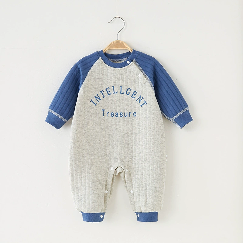 Quilted children's demi-season keep warm winter bodysuit for new born