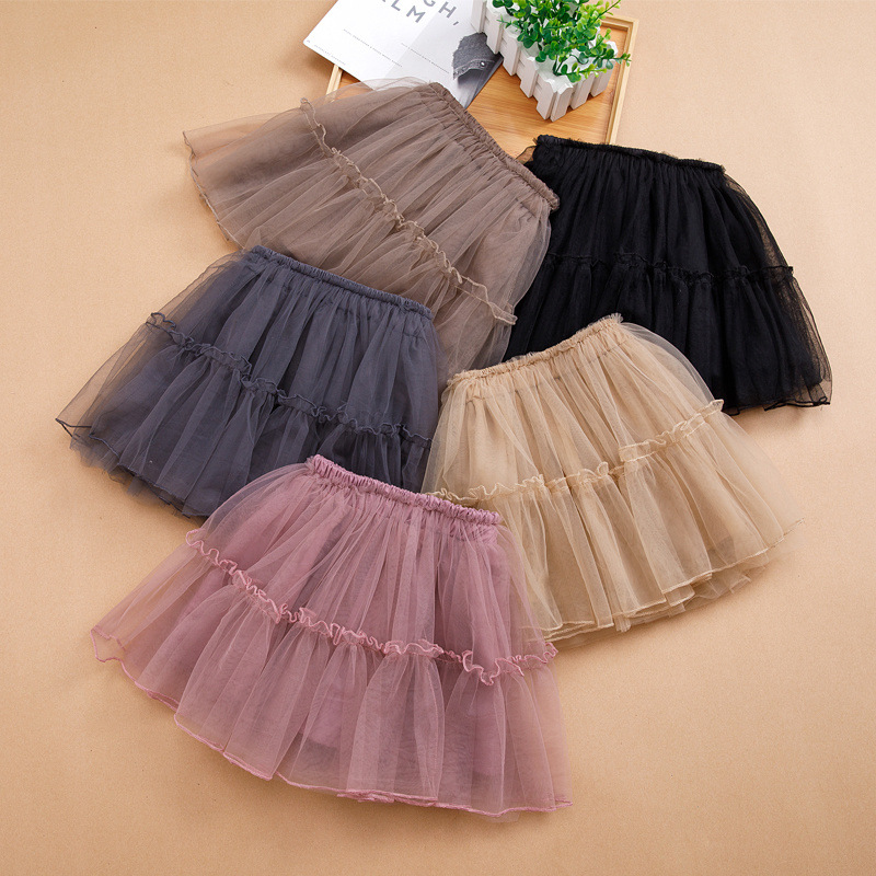 Girls' Half Skirt Tulle Dress 2025 Summer New Children's Princess Dress Puffy Skirt Versatile Stylish Short Skirt for Girls
