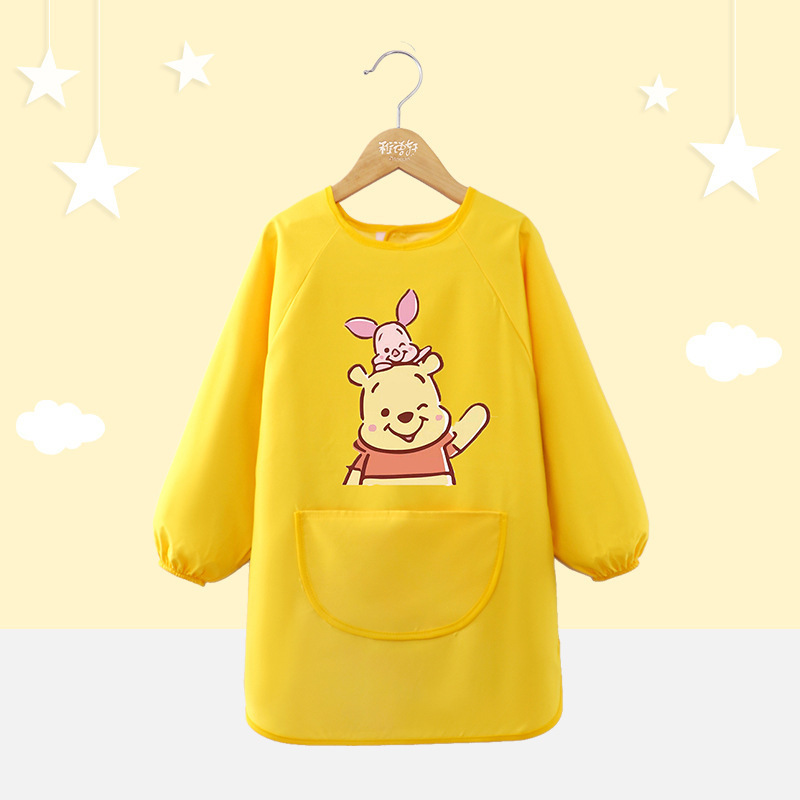 子供用防水絵画服幼稚園プリントスモックスタジオプリント防水逆着用エプロン男の子と女の子用|undefined