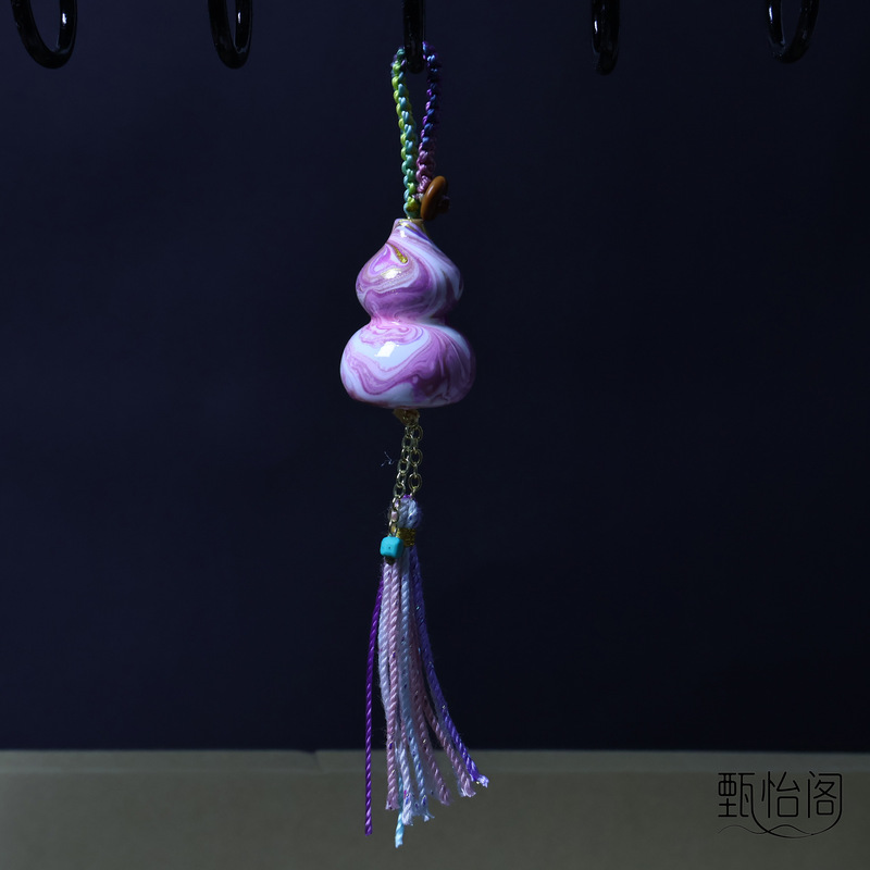 大漆葫芦手工编绳流苏汽车挂件钥匙挂包包挂景区同款非遗饰品|undefined