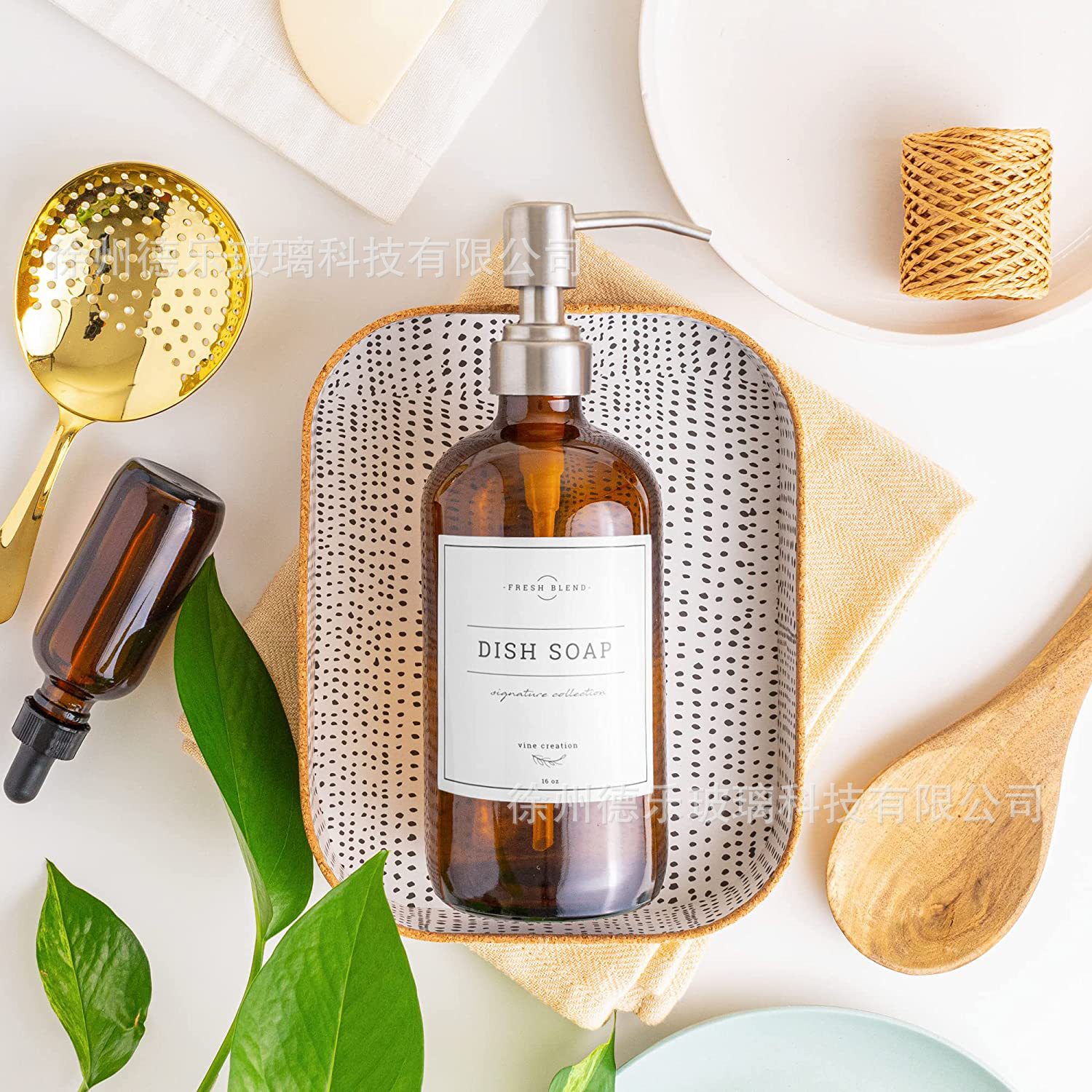 500ml botella de bomba marrón bomba de acero inoxidable desinfectante de manos sub-botella champú loción de jabón botella de bomba de detergente