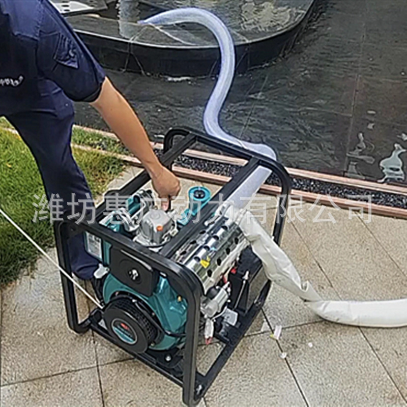 玉柴YC100BE风冷柴油水泵机组 四寸柴油机吸水泵 防汛排涝用