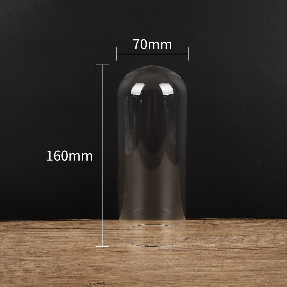 Flor inmortal cubierta de vidrio DIY hecha a mano micro paisaje decoración de escritorio cubierta de vidrio caja de exhibición cubierta de vidrio de flor inmortal