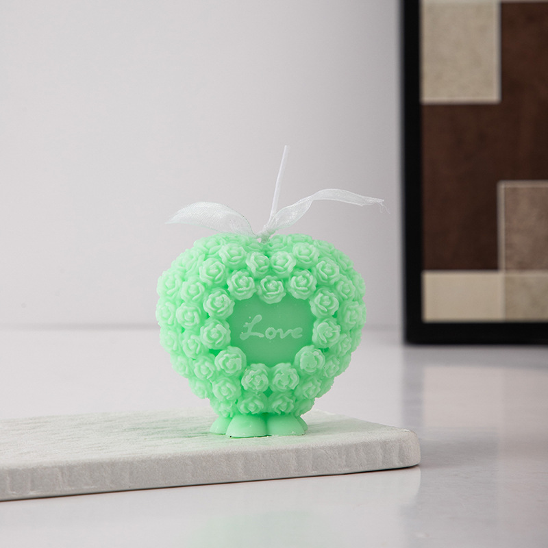 ins día de San Valentín rosa amor vela de banana DIY rosa vela hecha a mano adornos creativos para el hogar