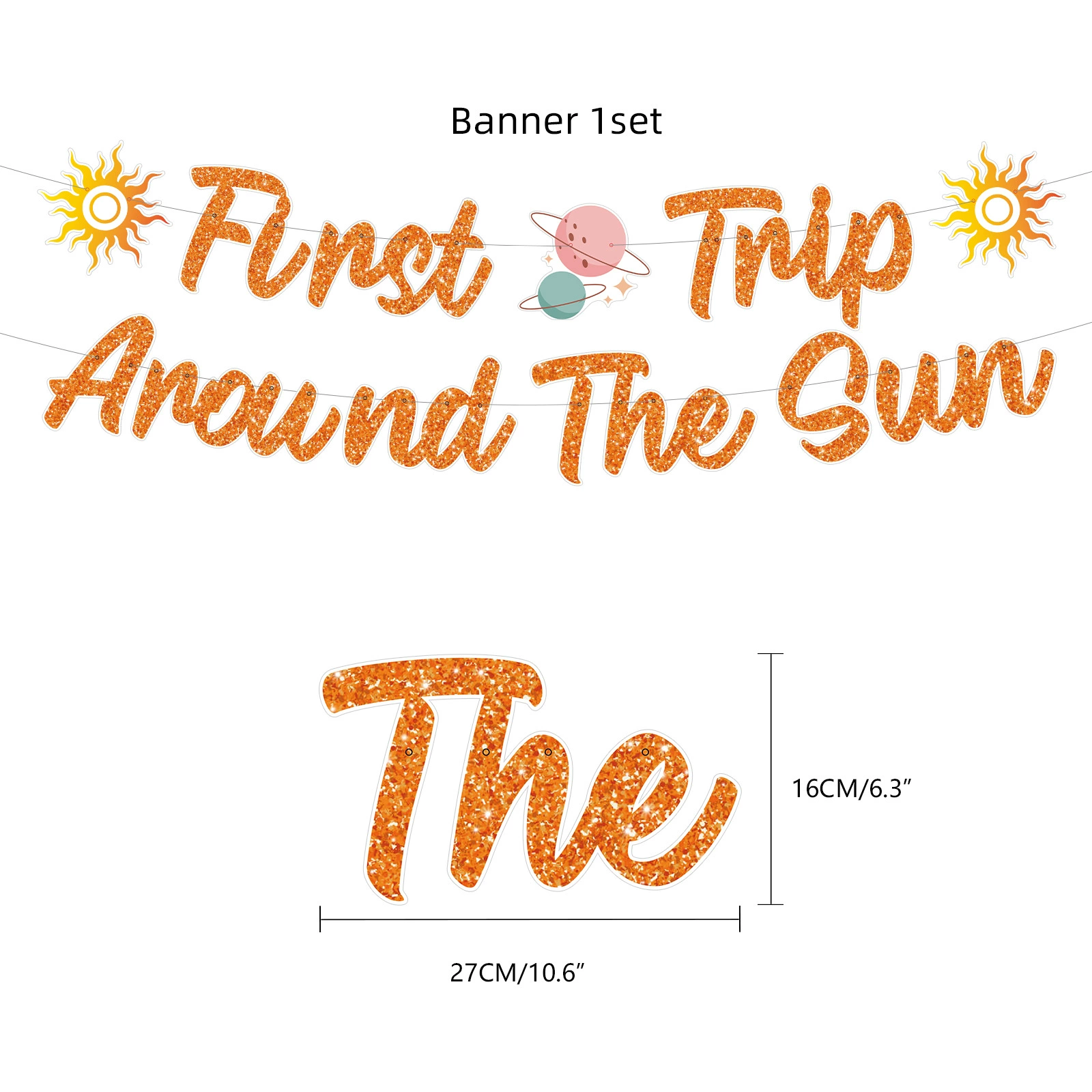 Набор украшений для торта на день рождения по теме солнца Around the sun, флажок из бумаги с надписью и стиль флага