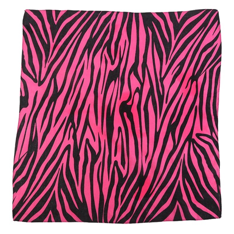 Wholesale Cross-Border Street Hip-Hop Fashion Ethnic Style Headscarf Headband Zebra Print Cotton Square Scarf Headscarf