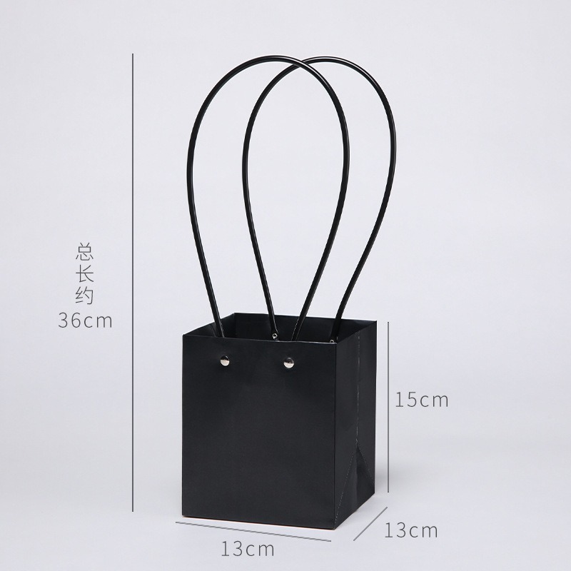 Festival de barrido de tumbas caja de flores portátil rectangular caja de papel kraft bolso de mano sacrificio crisantemo arreglo floral bolsa Qingming suministros de barrido de tumbas