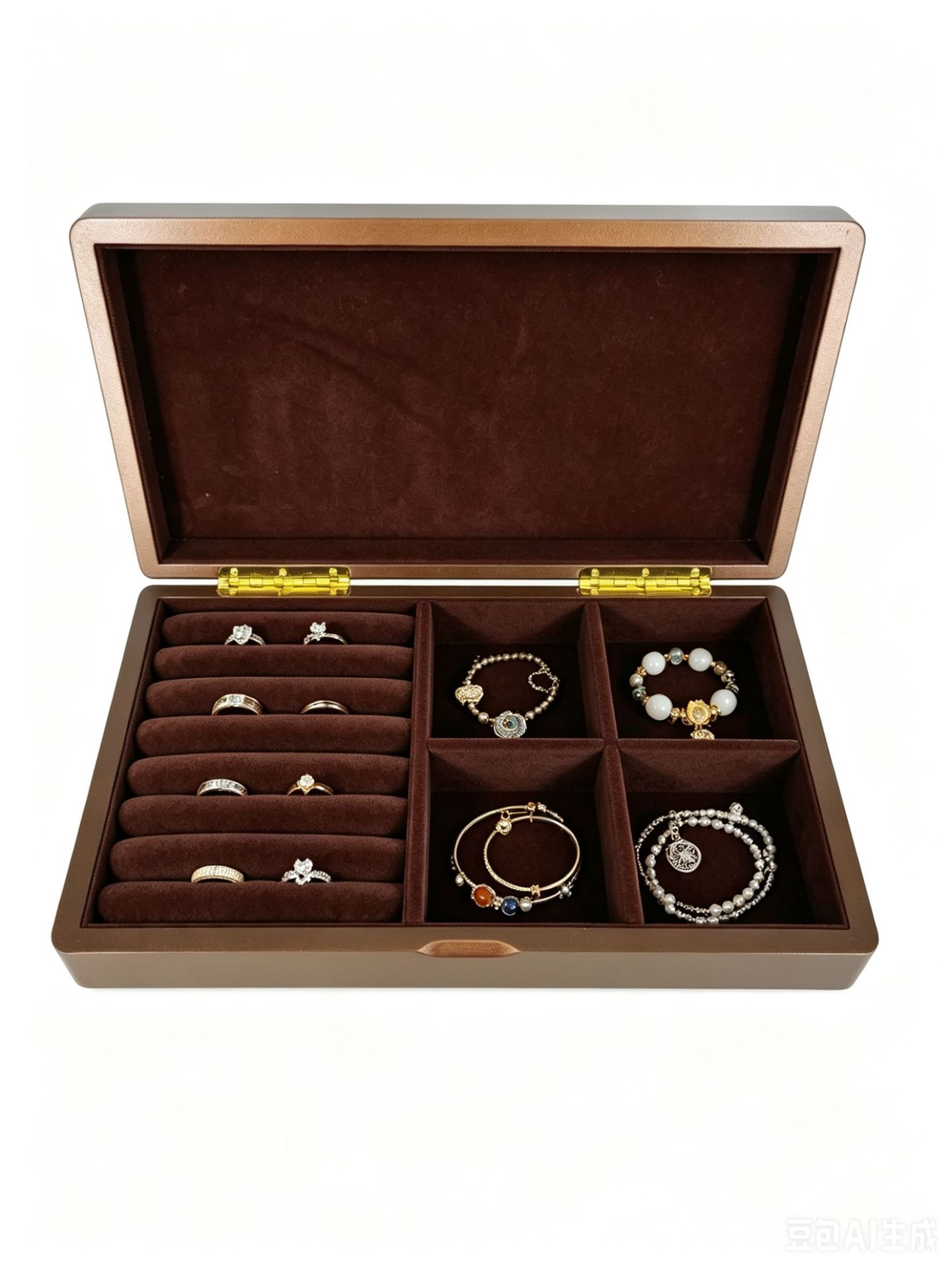 Massivholz-Schmuckschatulle Walnussholz hochwertiges feines Design Goldschmuck Schmuckaufbewahrung kleine Schmuckbox Geburtstagsgeschenk für Damen