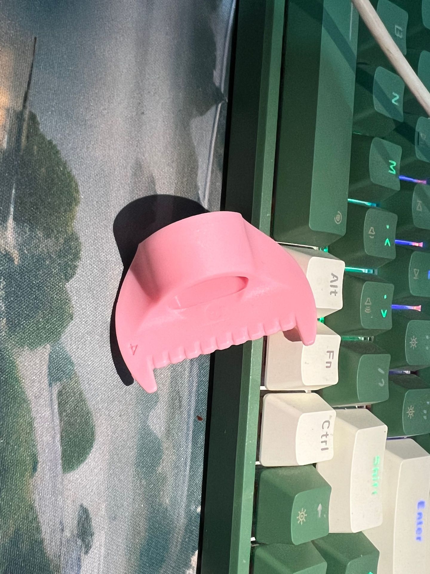 Nuevo paso de aguja rosa de doble diente 4mm