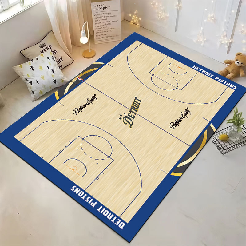 Cross-Border Nba Basketball Court Carpet for Living Room, Bedroom, Children's Athletic Training, Foot Training Mat, Bedside Rug, Foot Pad