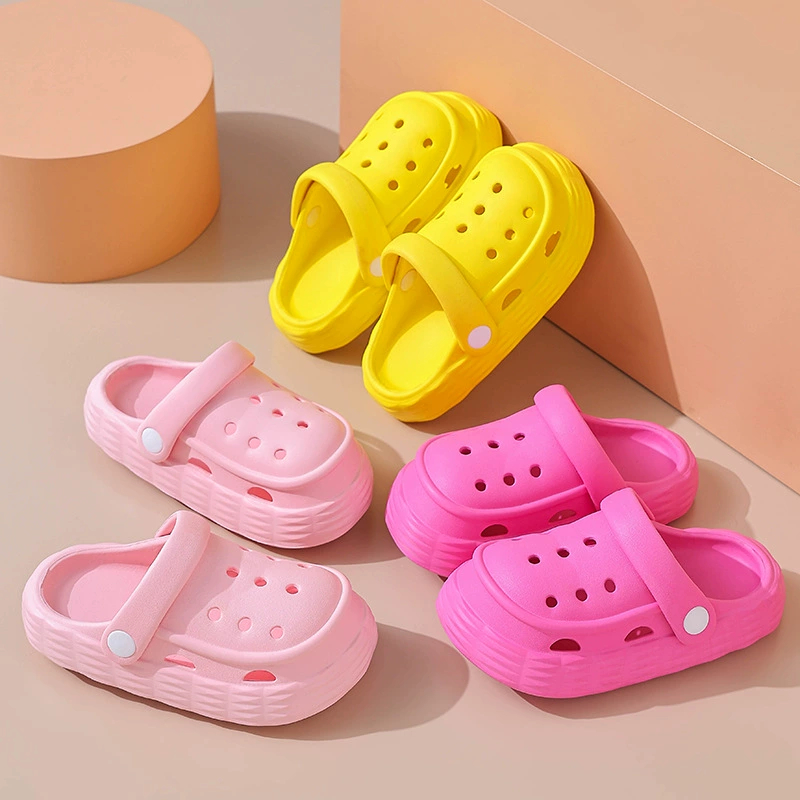 Детская летняя нескользящая пещерная обувь мультяшные тапочки для мальчиков девочек сандалии для малышей милые крытые пляжные туфли